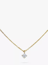 John Lewis E.W Adams 18ct Yellow Gold Single Diamond Pendant Necklace- Buy online at McGrocer