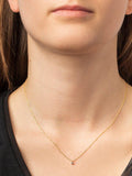 E.W Adams 18ct yellow gold diamond pendant necklace, UK version
