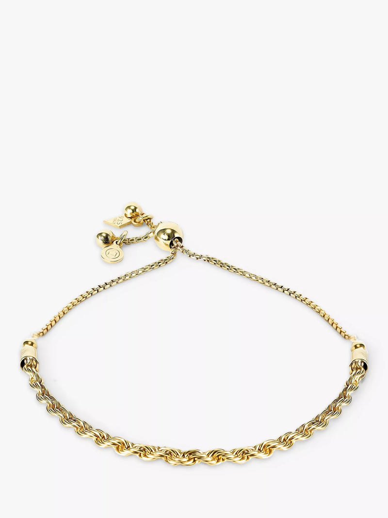 LARNAUTI gold rope chain friendship bracelet 23cm - British product