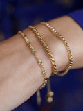 LARNAUTI gold rope chain friendship bracelet 23cm - British product