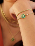 LARNAUTI gold rope chain friendship bracelet 23cm - British product