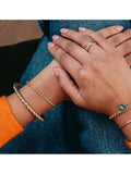 LARNAUTI gold plated rope cuff bangle (British brand)