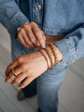 LARNAUTI gold plated rope cuff bangle (British brand)