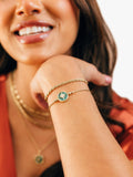 LARNAUTI North Star friendship bracelet gold malachite, imported from the UK