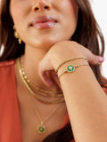 LARNAUTI North Star friendship bracelet gold malachite, imported from the UK