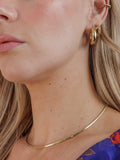LARNAUTI twisted bead gold hoop earrings - British product