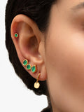 Monica Vinader Siren Muse huggie earrings gold plated silver - British product