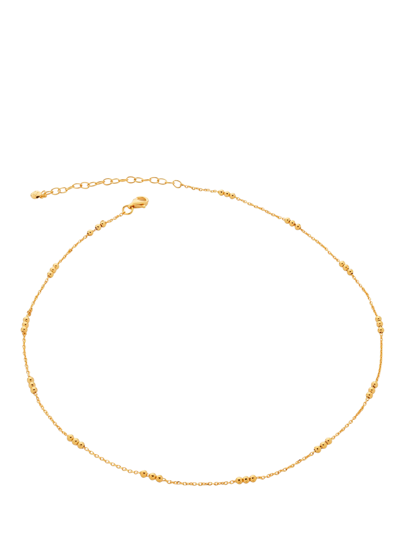 Monica Vinader gold beaded choker necklace - British product