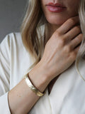 Tutti textured cuff bracelet gold - British product
