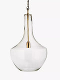 Nkuku Agataria clear recycled glass pendant light, imported from the UK