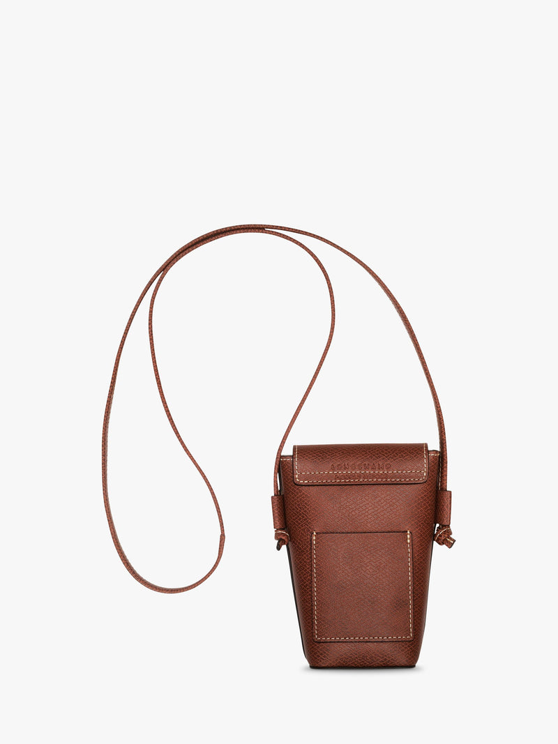 Longchamp leather cross body phone pouch (British brand)