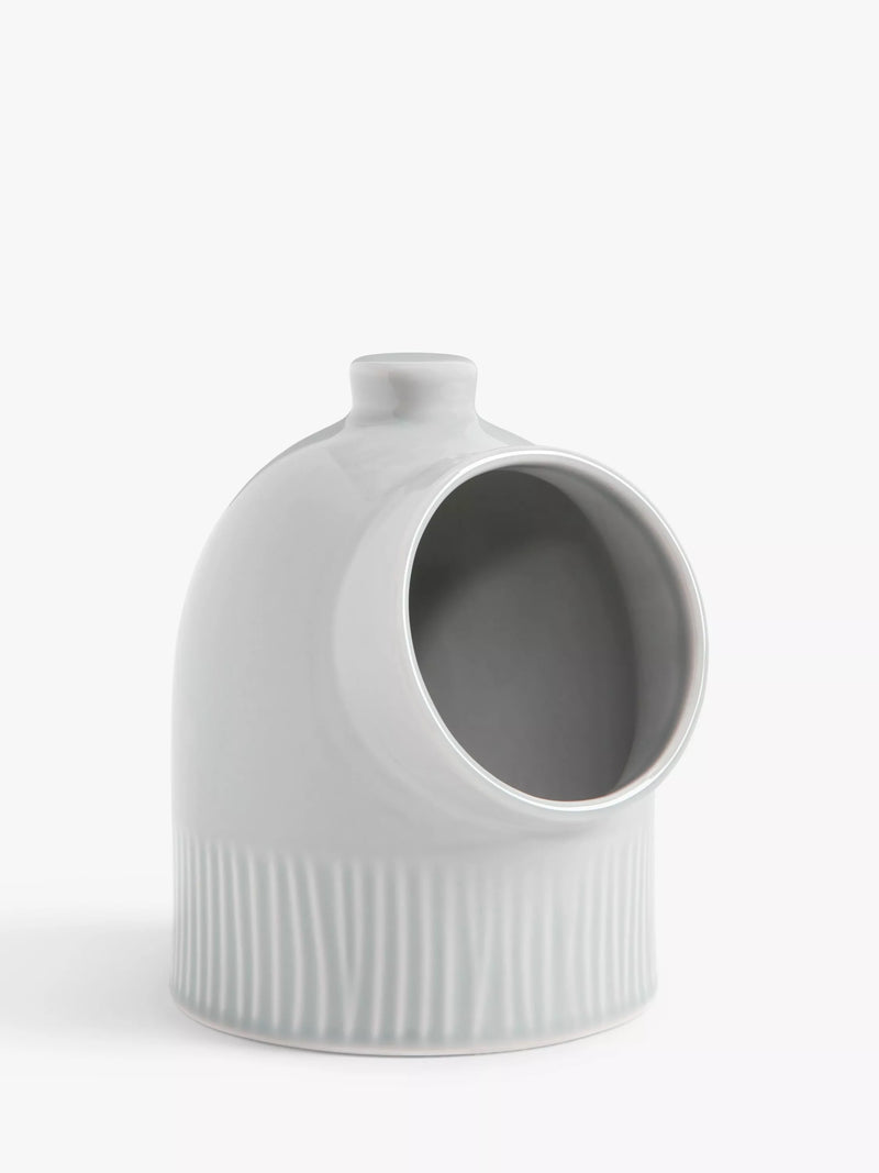 John Lewis fine china salt pig grey, imported from the UK