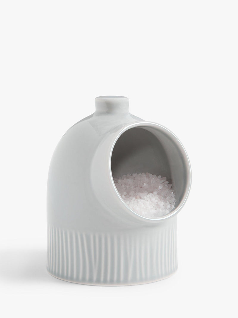 John Lewis fine china salt pig grey, imported from the UK