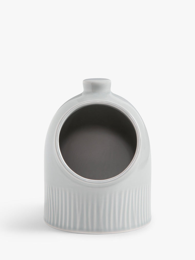 John Lewis fine china salt pig grey, imported from the UK