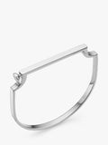 Monica Vinader Signature Thin Bangle, Silver, Medium