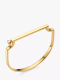 Monica Vinader Signature Thin Bangle, Gold, Medium