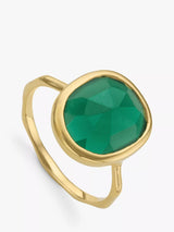 John Lewis Monica Vinader MV Siren Gemstone Medium Ring Gold/Green- Buy online at McGrocer