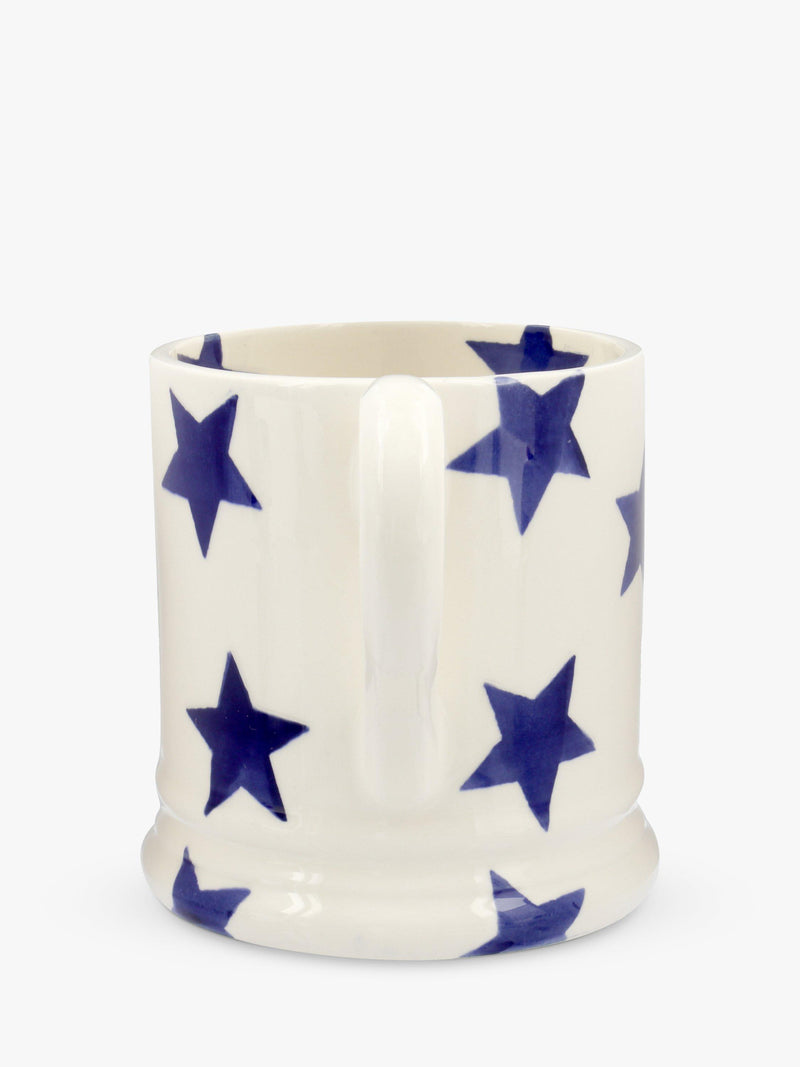 Emma Bridgewater Blue Star Half Pint Mug Cream/Blue 300ml - British product