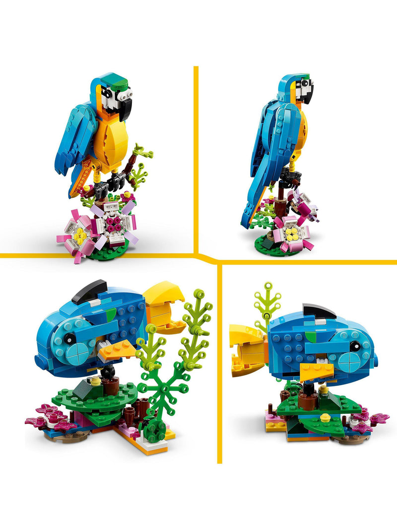 LEGO Creator 3-in-1 Exotic Parrot building set with 253 pieces, UK version