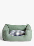 John Lewis Gingham Pet Bed, Seafoam, S