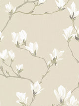 John Lewis Magnolia Floral Pattern Wallpaper with Contrasting Background- Buy online at McGrocer