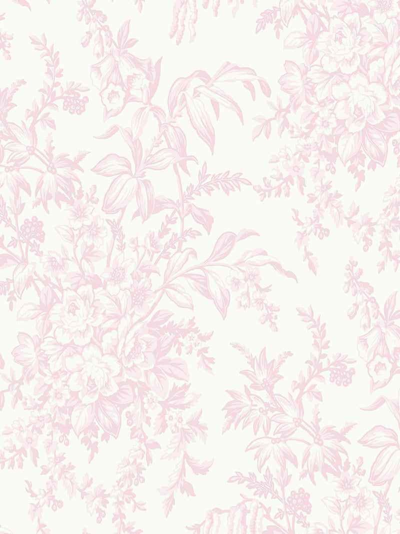 Laura Ashley wallpaper featuring roses, foxgloves, and buttercups, UK version