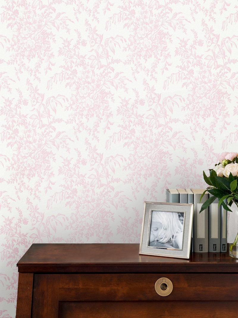 Laura Ashley wallpaper featuring roses, foxgloves, and buttercups, UK version
