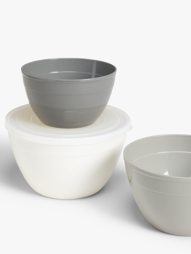 John Lewis nesting plastic mixing bowls set of 3 grey, UK version
