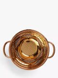 John Lewis stainless steel footed colander with copper finish, 23cm diameter, UK version