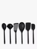 John Lewis silicone kitchen utensil set of 6 black (British brand)
