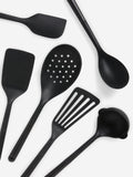 John Lewis silicone kitchen utensil set of 6 black (British brand)