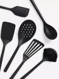 John Lewis silicone kitchen utensil set of 6 black (British brand)