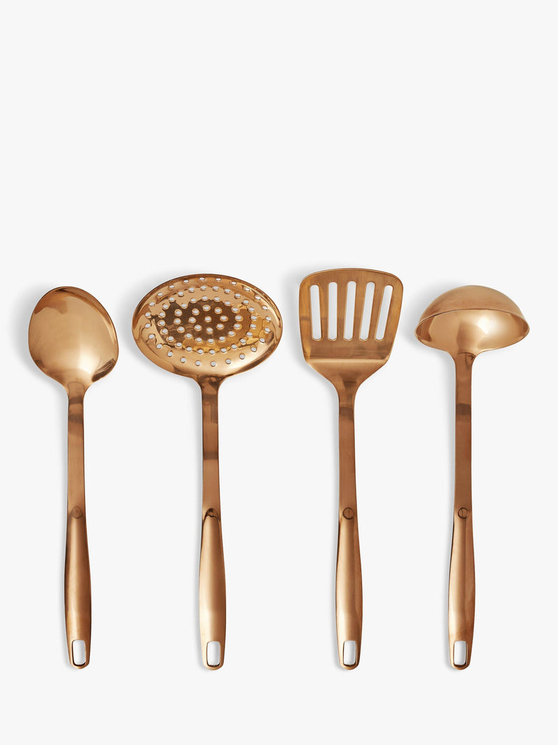 John Lewis copper kitchen utensils set of 4, UK version