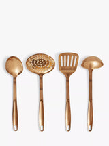 John Lewis John Lewis Stainless Steel Kitchen Utensils Set of 4 Copper- Buy online at McGrocer