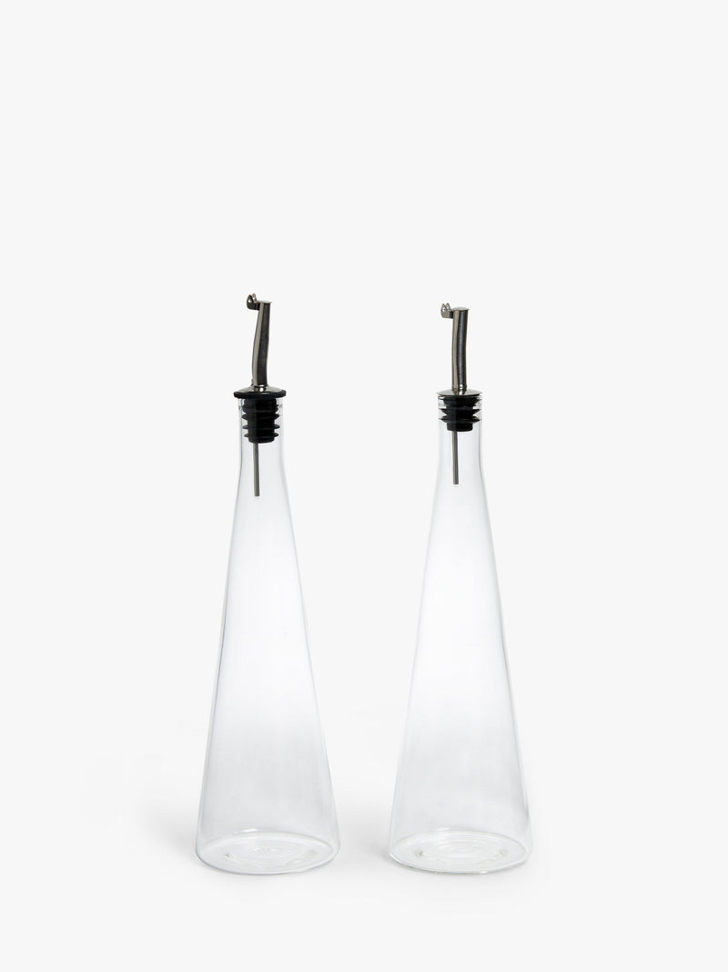 John Lewis clear glass oil and vinegar drizzler set, UK version