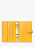 Filofax leather personal organiser Mustard - British brand