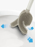 Joseph Joseph flexible triple-action toilet brush with smart holder in Ecru, UK version