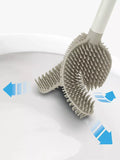 Joseph Joseph flexible triple-action toilet brush with smart holder in Ecru, UK version