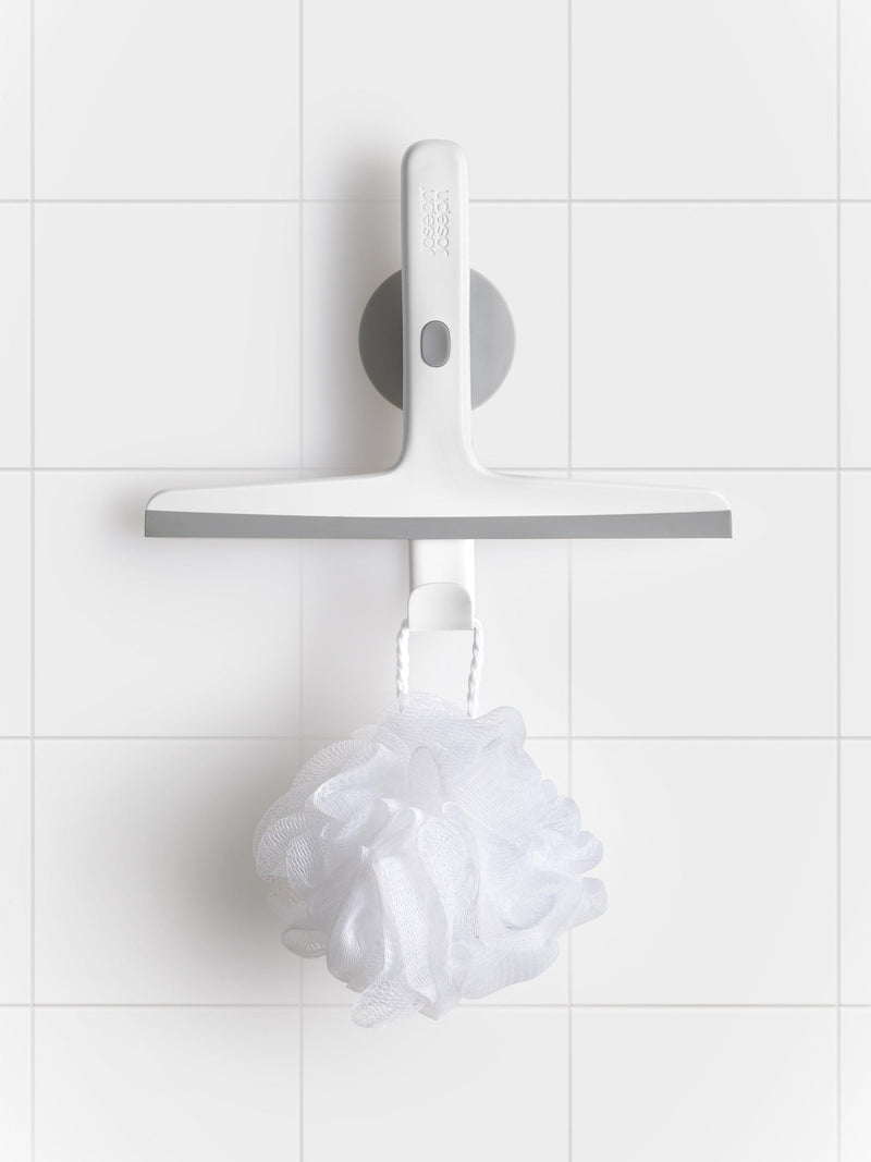 Joseph Joseph compact shower squeegee with storage holder, grey, UK version