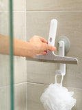 Joseph Joseph compact shower squeegee with storage holder, grey, UK version