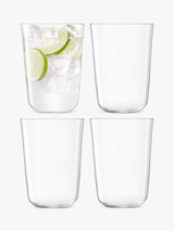 John Lewis LSA International Arc Stackable Glass Tumblers, Set of 4, 550ml- Buy online at McGrocer