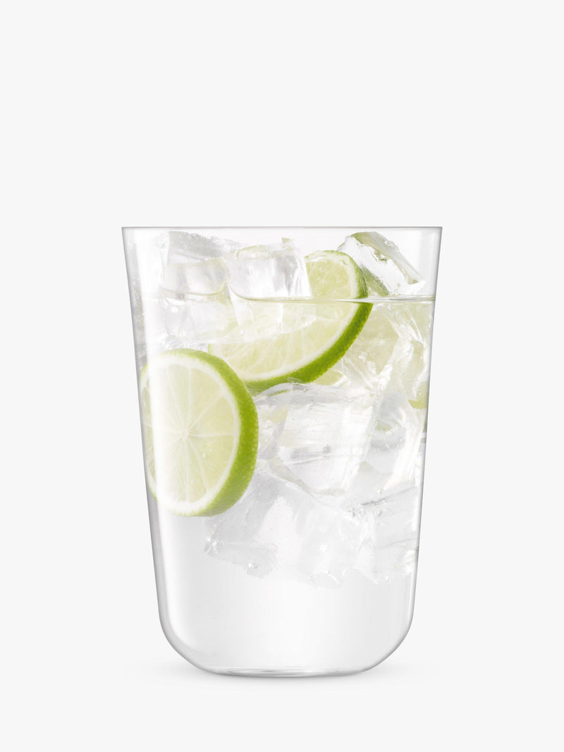 LSA International Arc stackable glass tumblers 550ml set of 4, UK version
