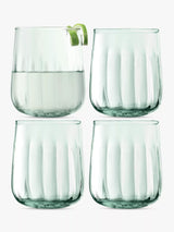 John Lewis LSA International Mia Green Recycled Glass Tumblers, Set of 4, 410ml- Buy online at McGrocer