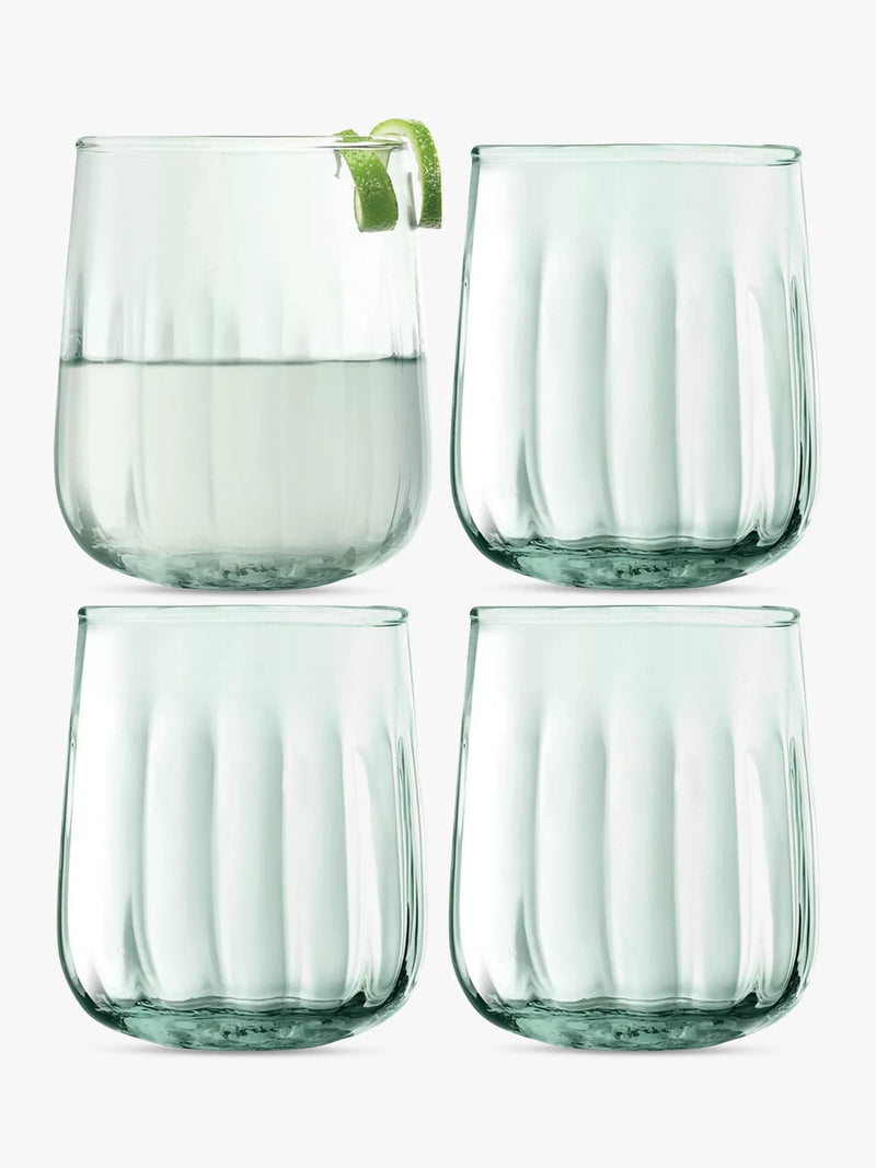 LSA International green glass tumblers set of 4 410ml, UK version
