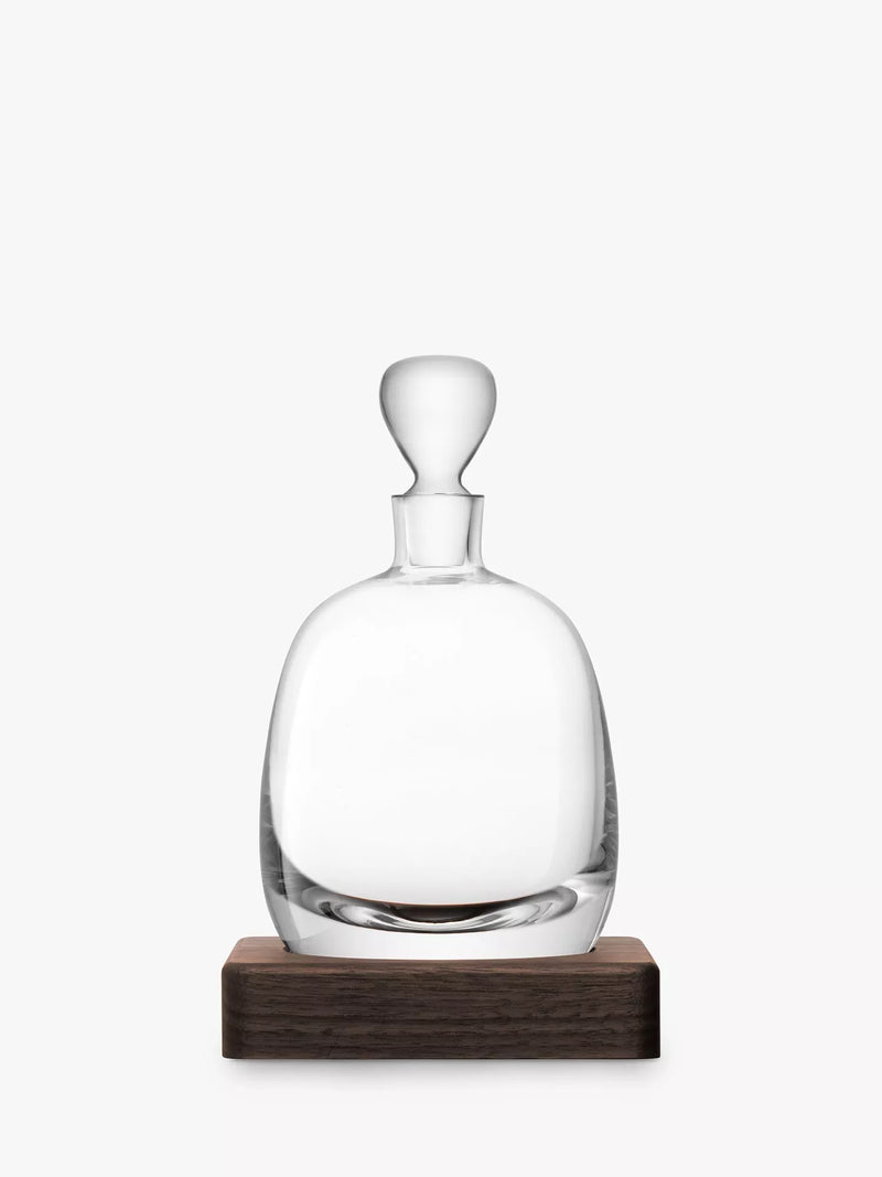 LSA International whisky decanter with walnut wood base 1.3L - British product