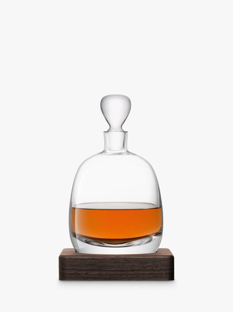 LSA International whisky decanter with walnut wood base 1.3L - British product