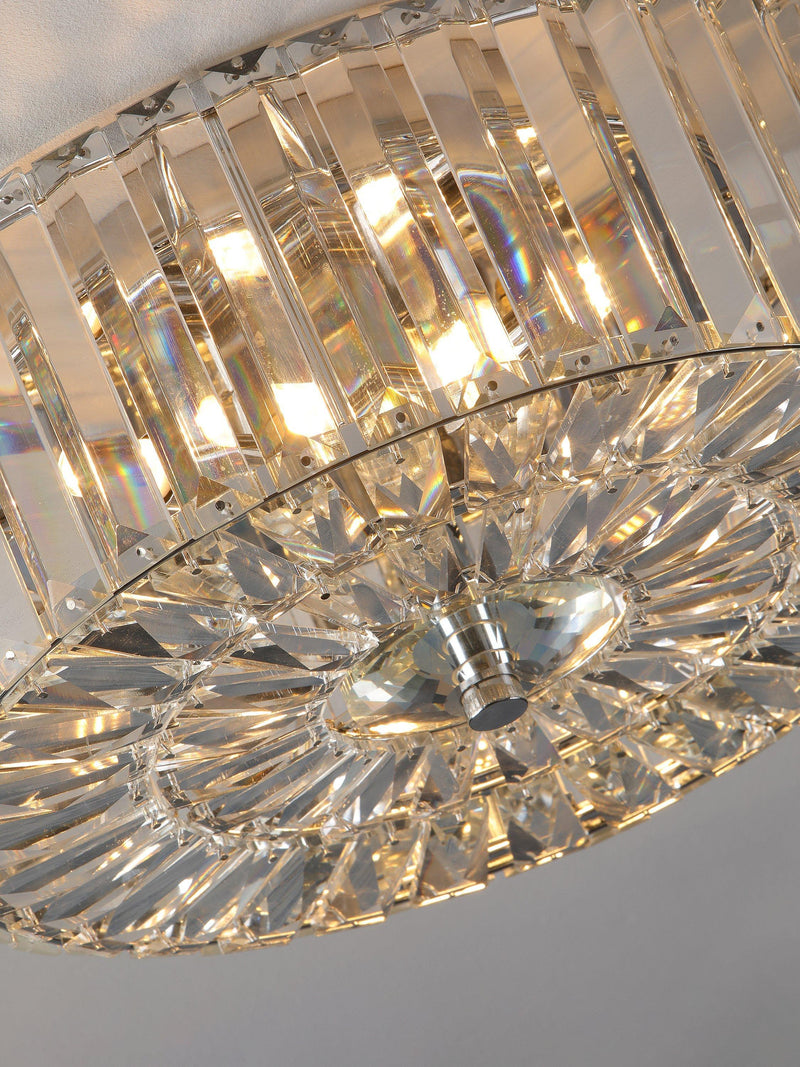Laura Ashley Fernhurst flush ceiling light polished chrome - British product