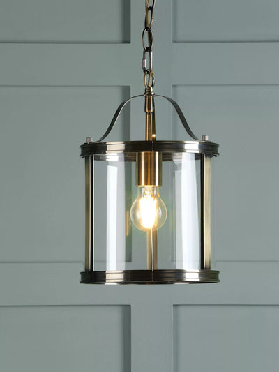 John Lewis Laura Ashley Harrington Pendant Ceiling Light, Antique Brass- Buy online at McGrocer