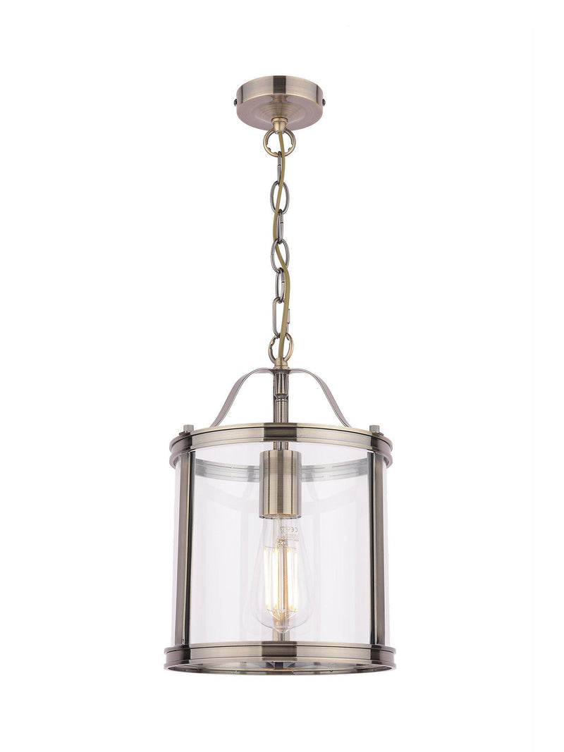 Laura Ashley pendant ceiling light in antique brass, UK version