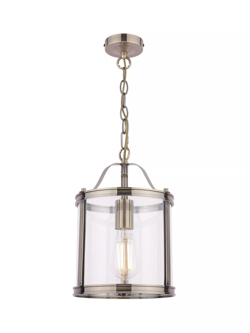 Laura Ashley pendant ceiling light in antique brass, UK version